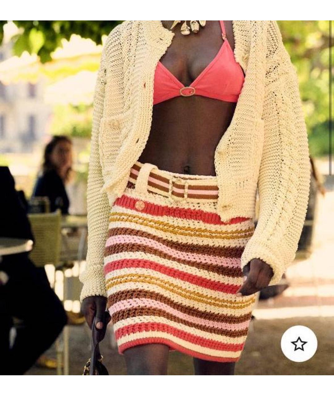 CHANEL Мульти хлопковая юбка мини, фото 2