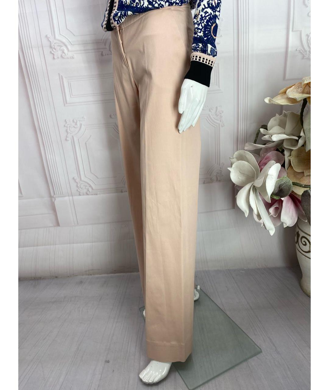 JO NO FUI Розовые хлопковые прямые брюки, фото 6