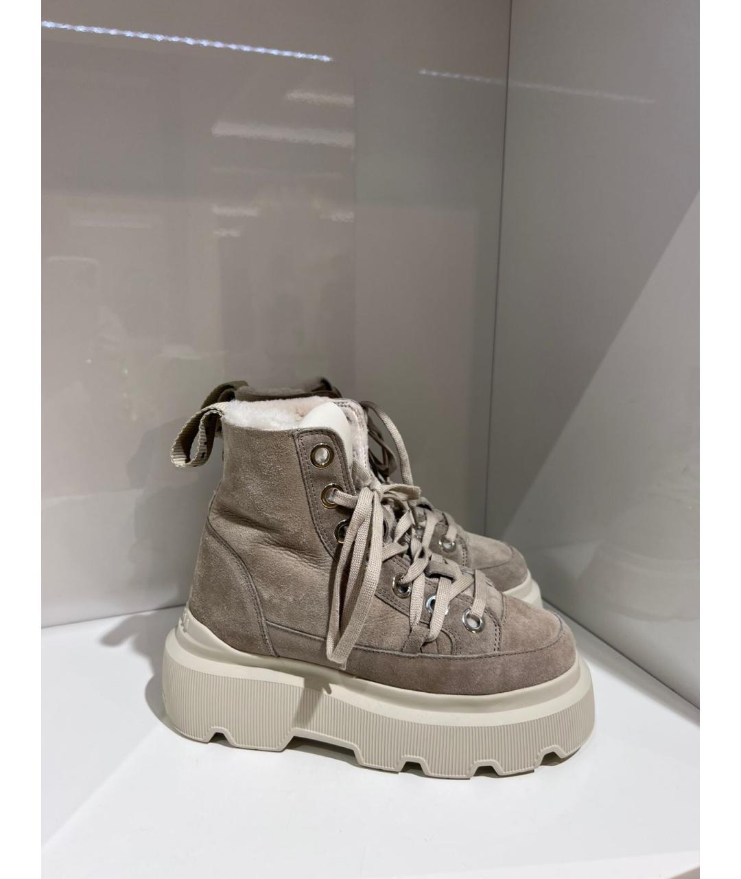 INUIKII Коричневые кожаные ботинки, фото 3