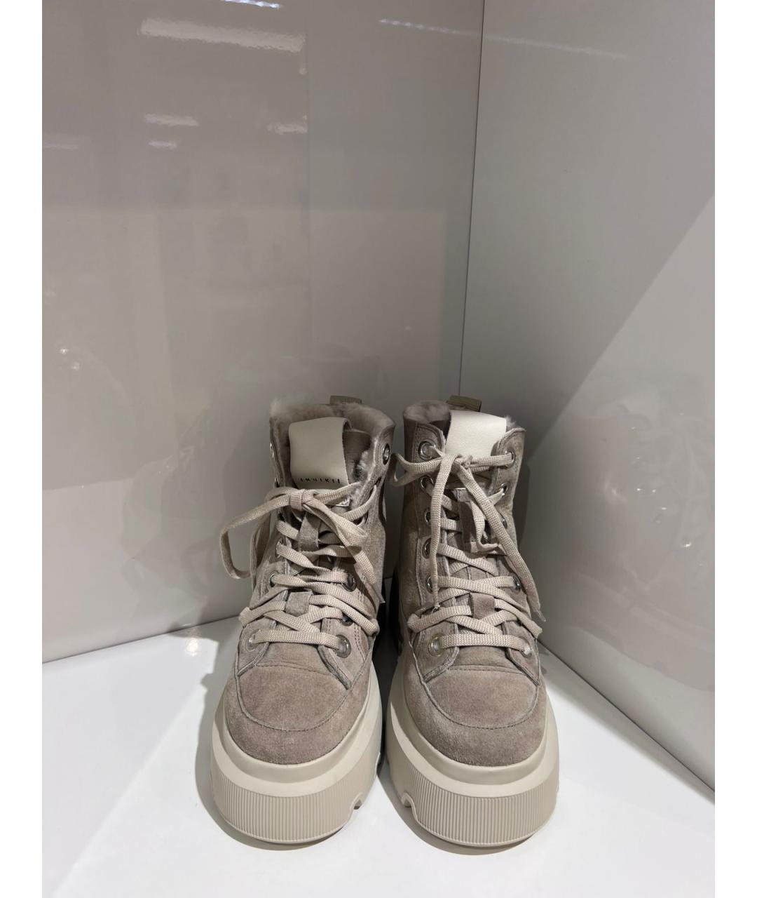 INUIKII Коричневые кожаные ботинки, фото 2