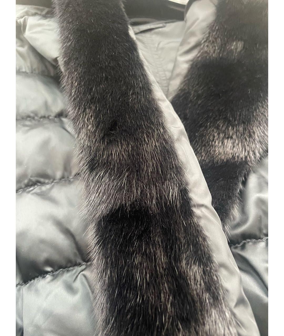 MAX MARA Темно-синий атласный пуховик, фото 3