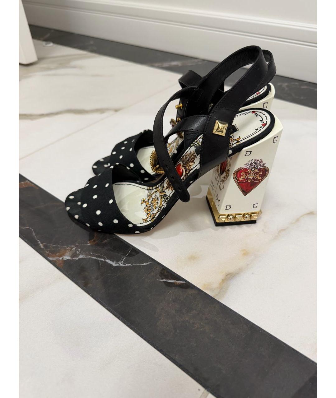 DOLCE&GABBANA Мульти текстильные босоножки, фото 6