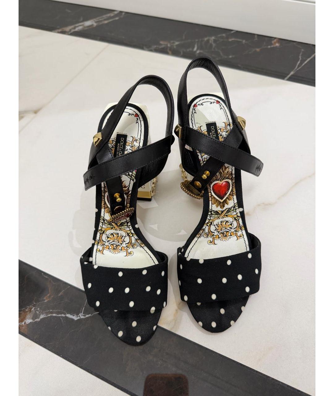 DOLCE&GABBANA Мульти текстильные босоножки, фото 2