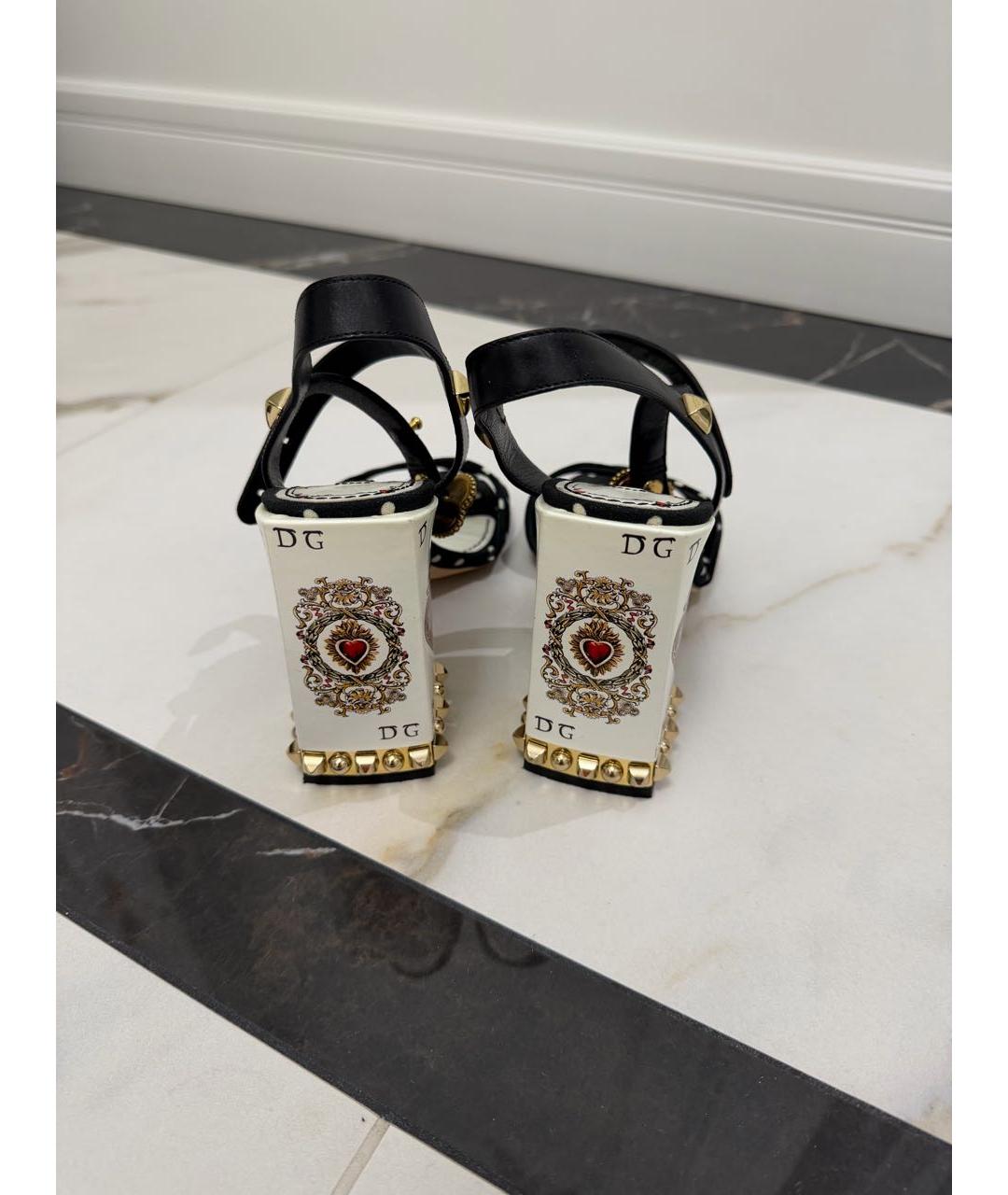 DOLCE&GABBANA Мульти текстильные босоножки, фото 4