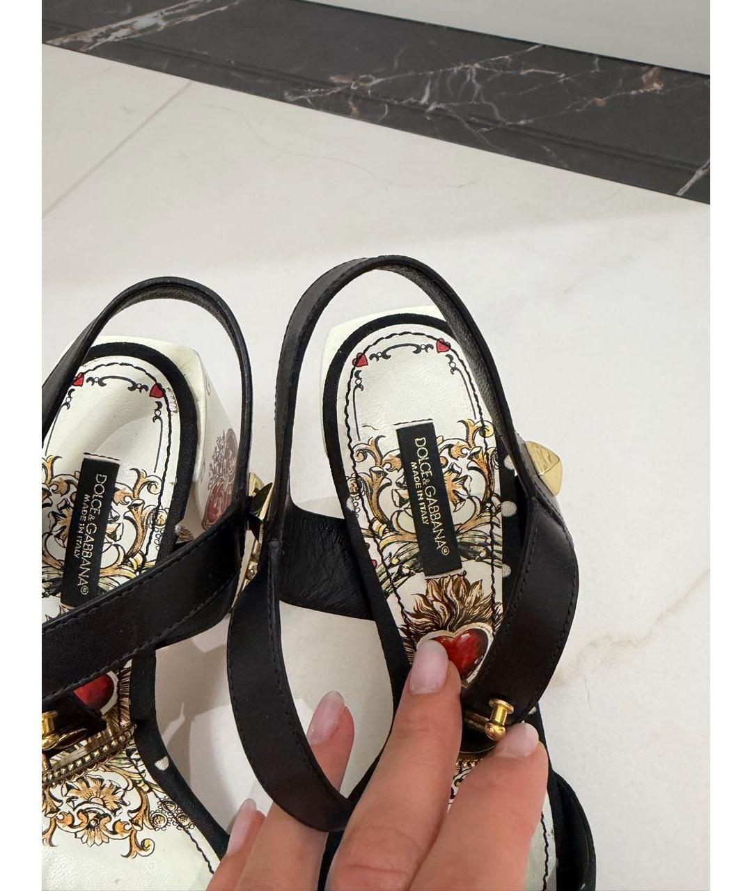 DOLCE&GABBANA Мульти текстильные босоножки, фото 5