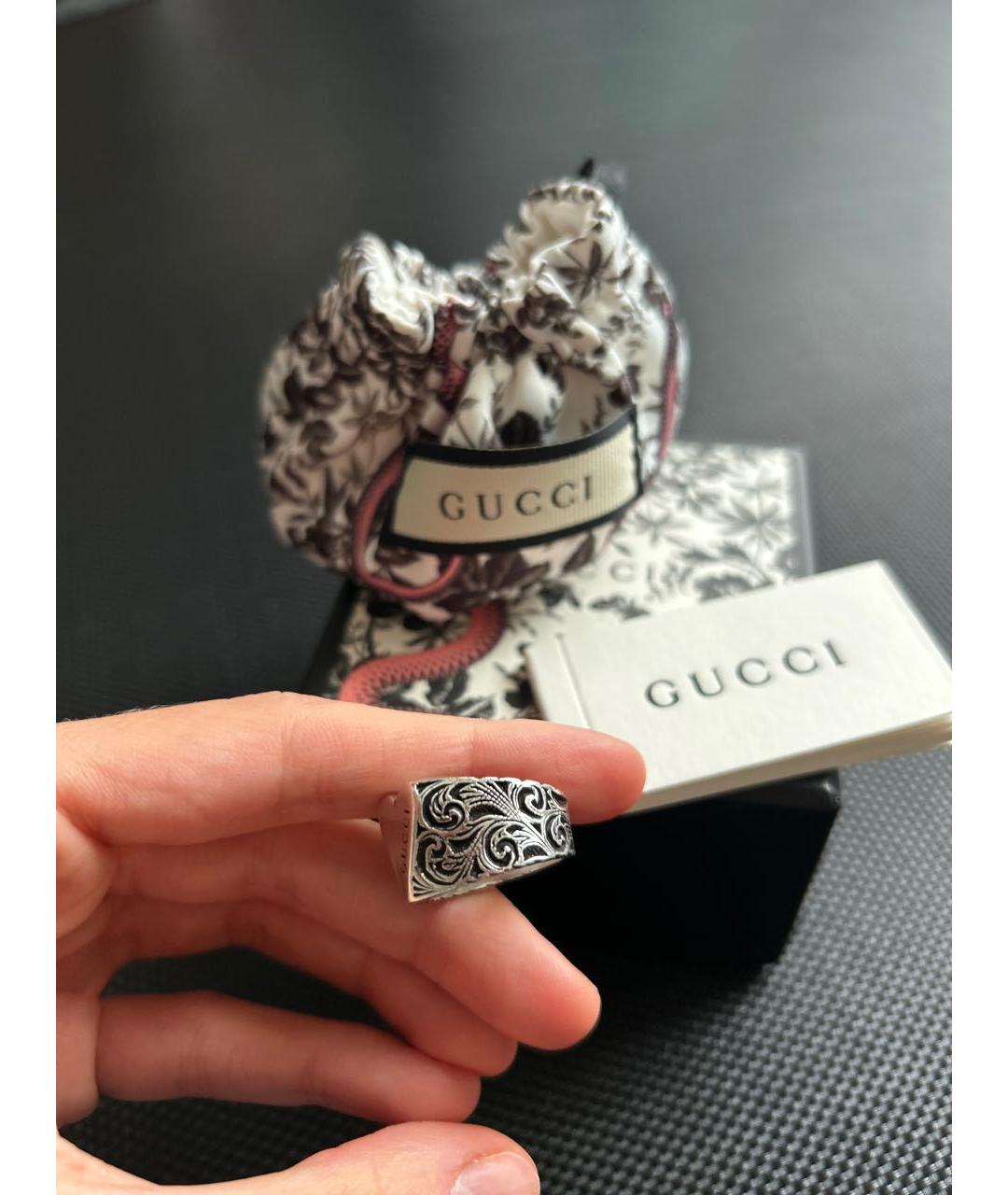 GUCCI Серебряное серебряное кольцо, фото 4