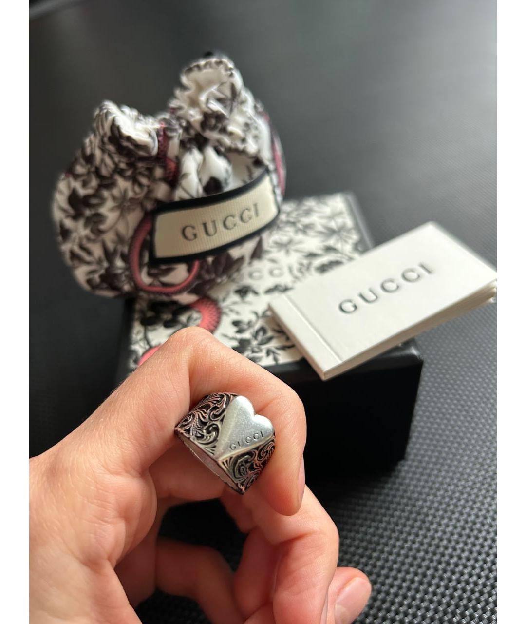 GUCCI Серебряное серебряное кольцо, фото 3