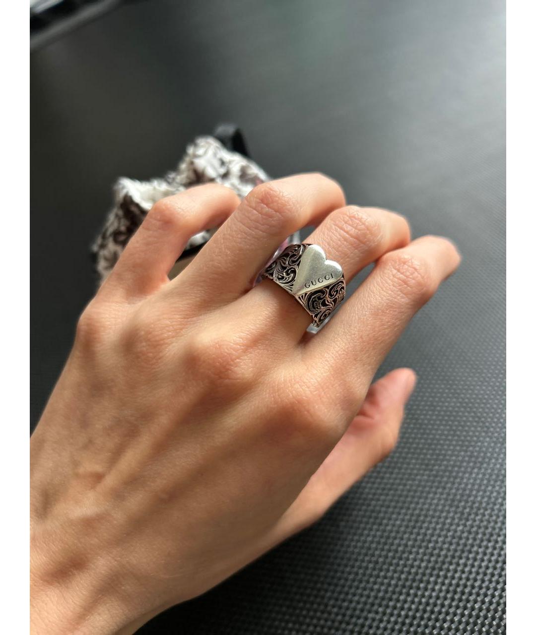 GUCCI Серебряное серебряное кольцо, фото 6