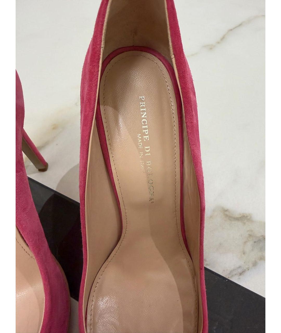 Principe di Bologna Розовые замшевые туфли, фото 5