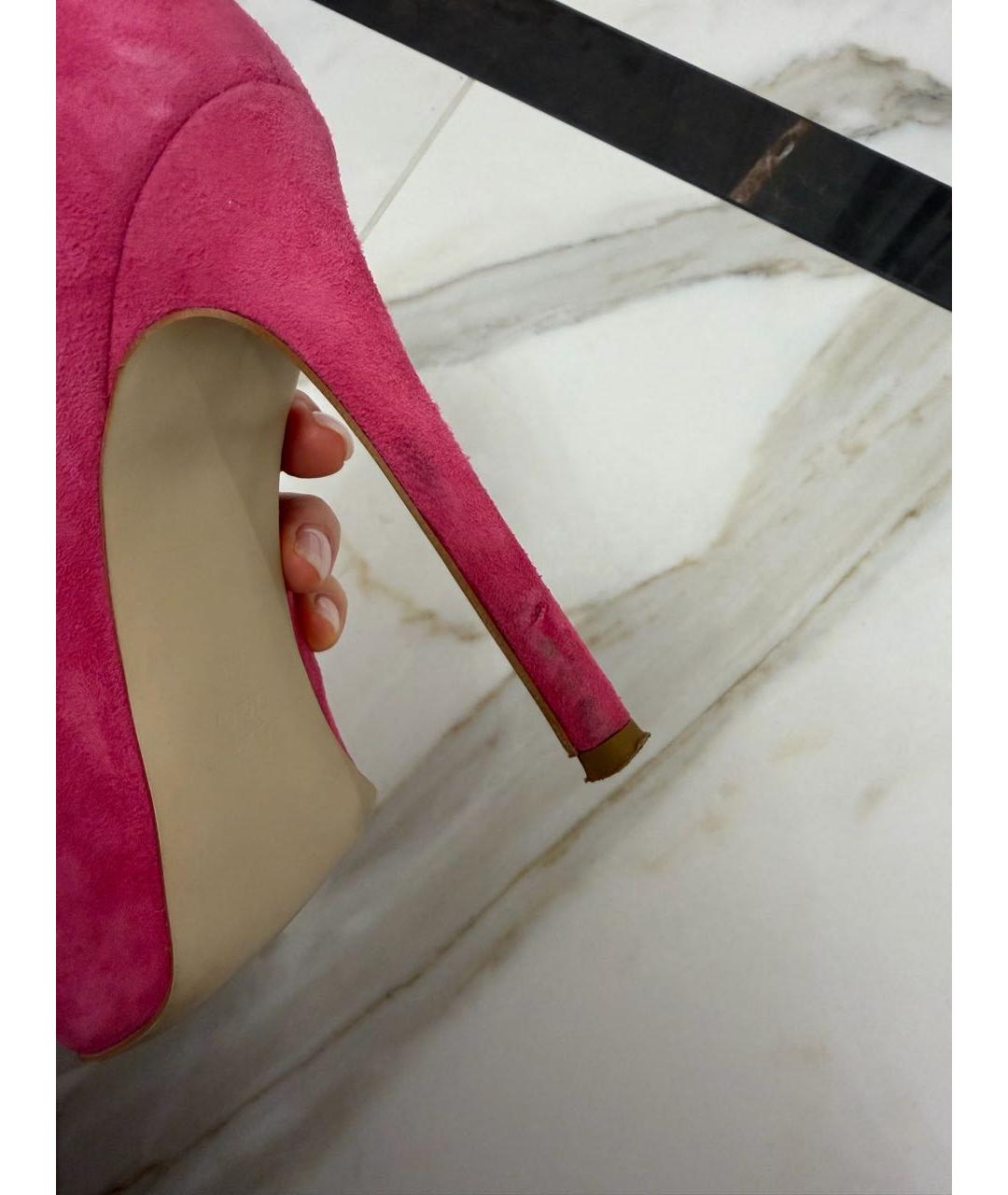 Principe di Bologna Розовые замшевые туфли, фото 6