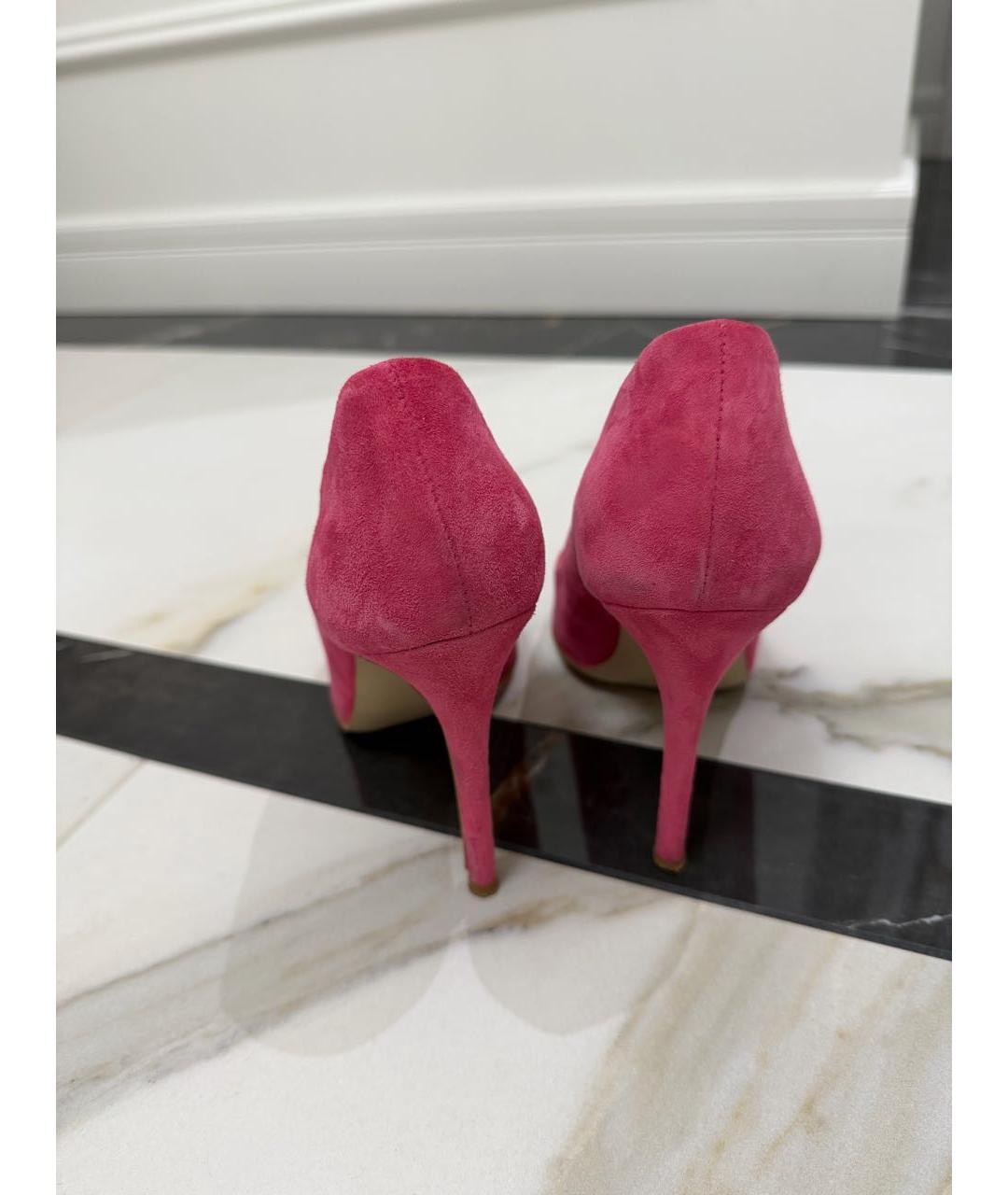 Principe di Bologna Розовые замшевые туфли, фото 4