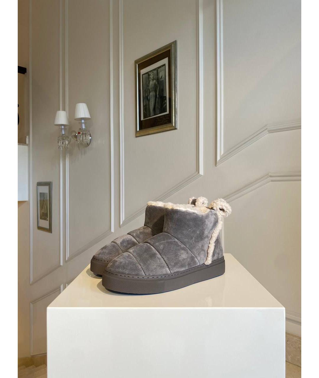 INUIKII Серые нубуковые ботинки, фото 2