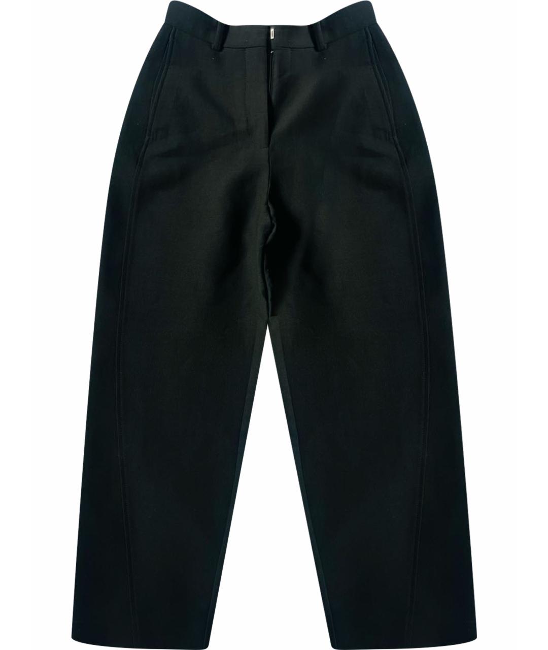 COS Черные шерстяные прямые брюки, фото 1