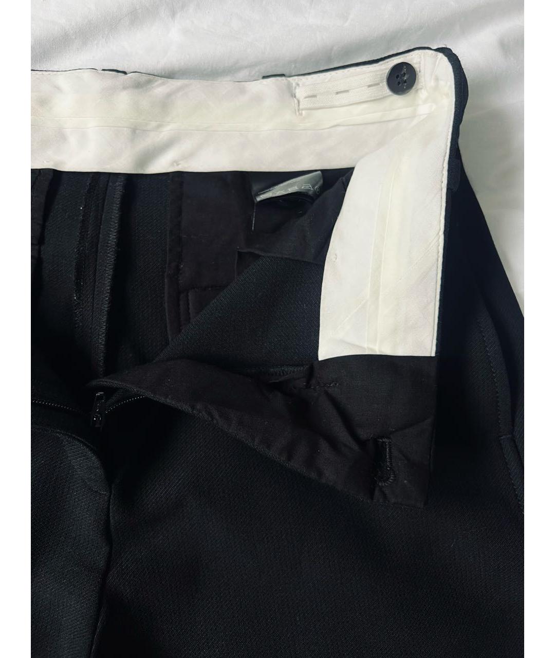 COS Черные шерстяные прямые брюки, фото 7