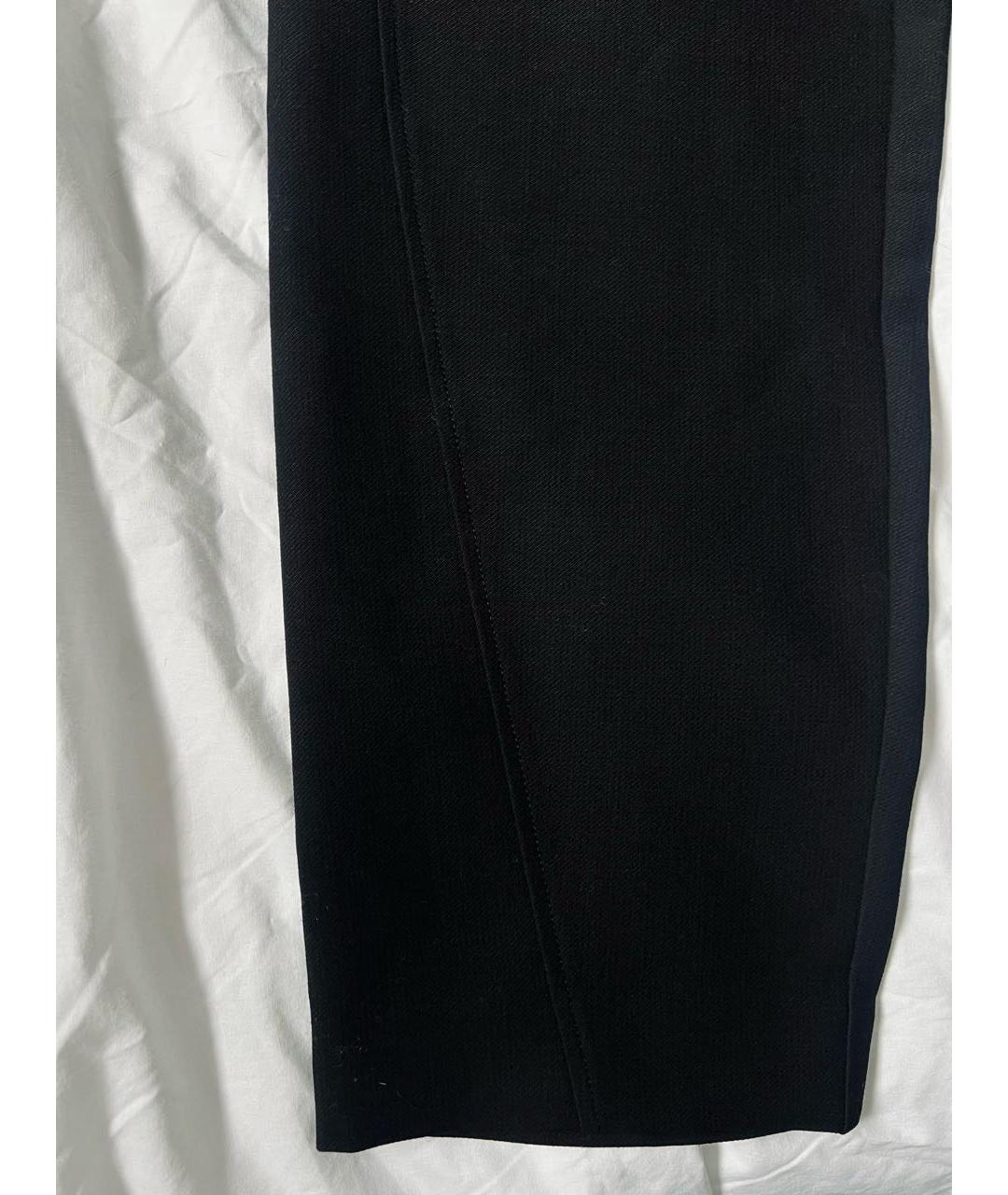 COS Черные шерстяные прямые брюки, фото 5