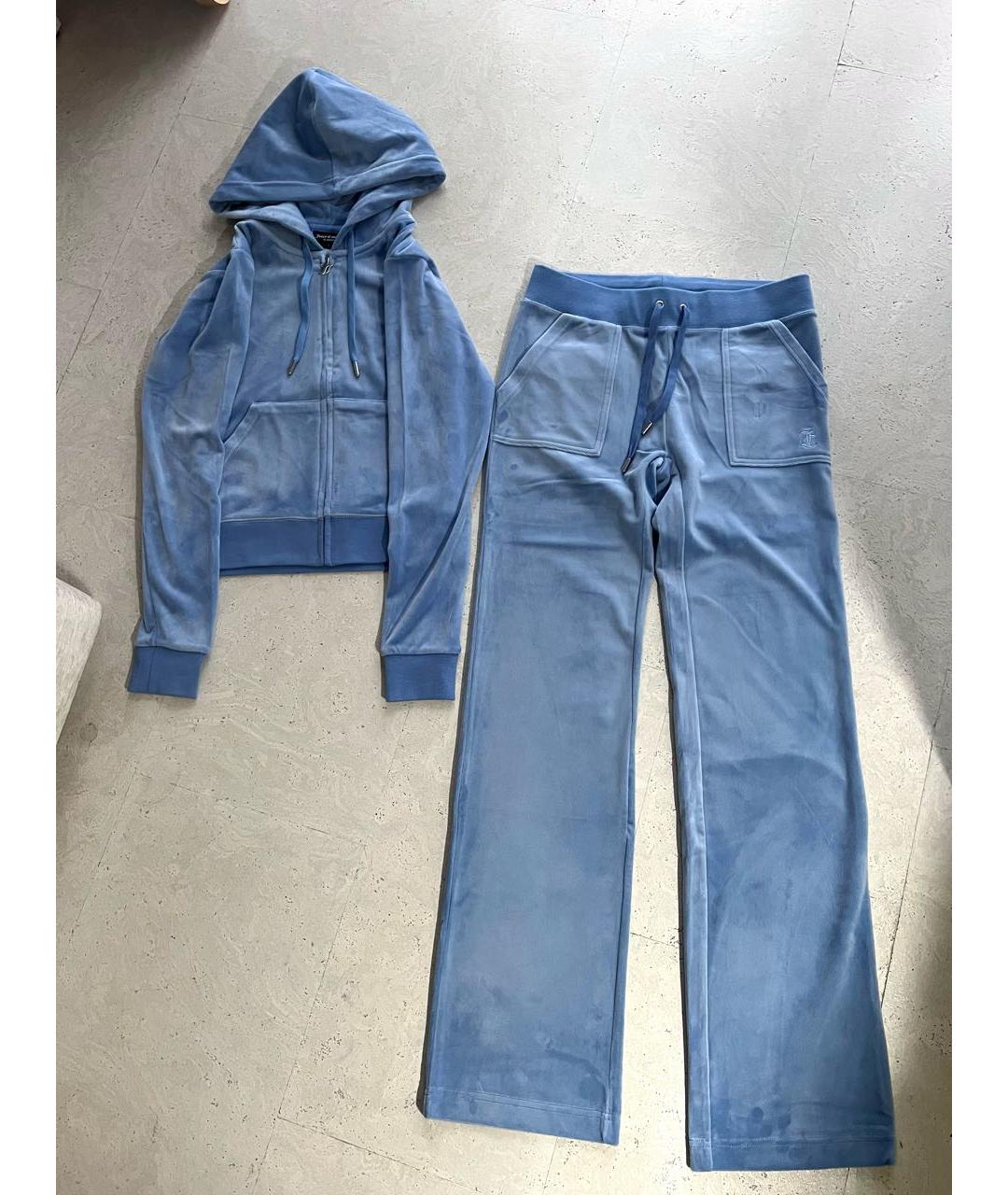 JUICY COUTURE Синий велюровый спортивные костюмы, фото 2