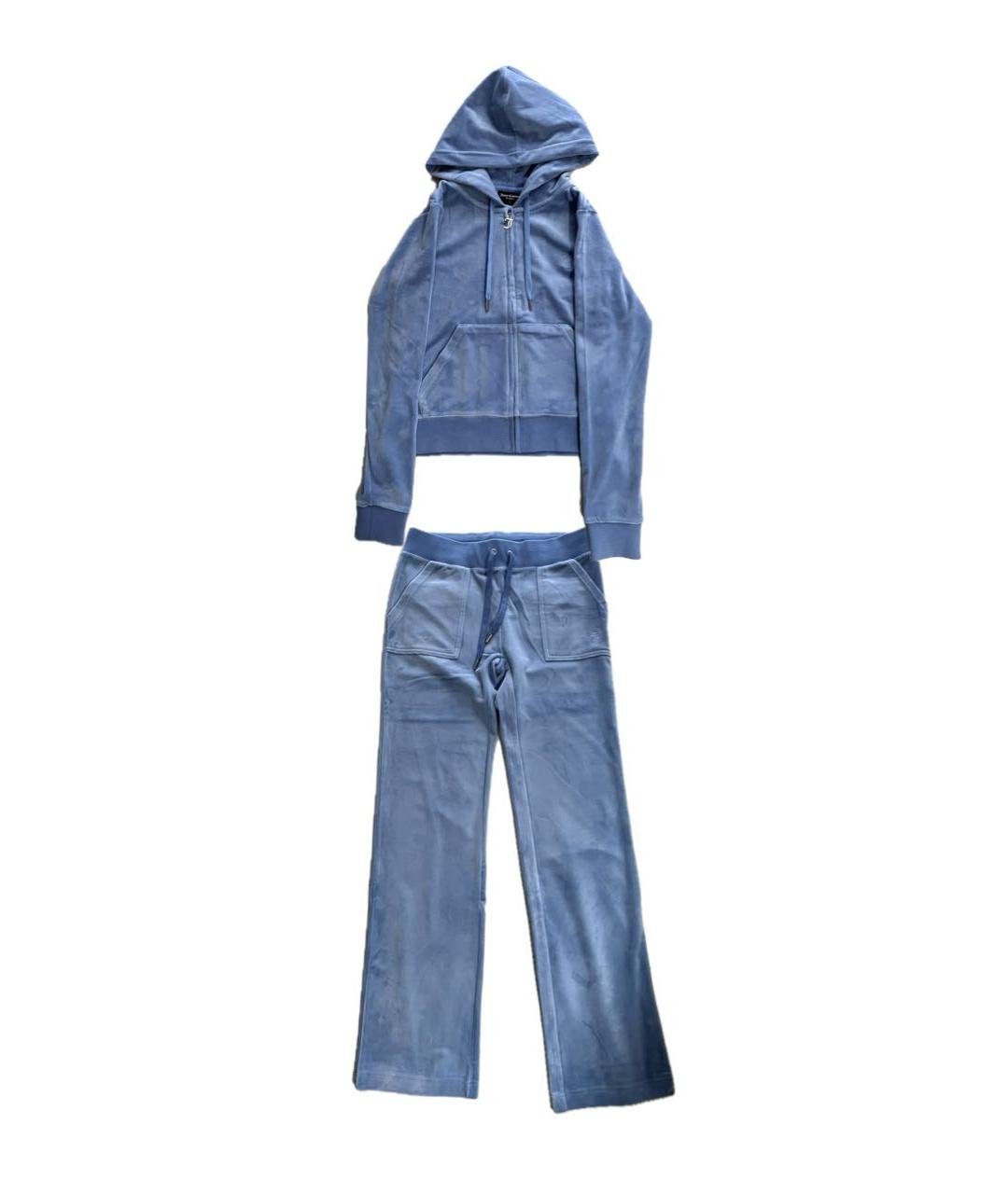 JUICY COUTURE Синий велюровый спортивные костюмы, фото 8
