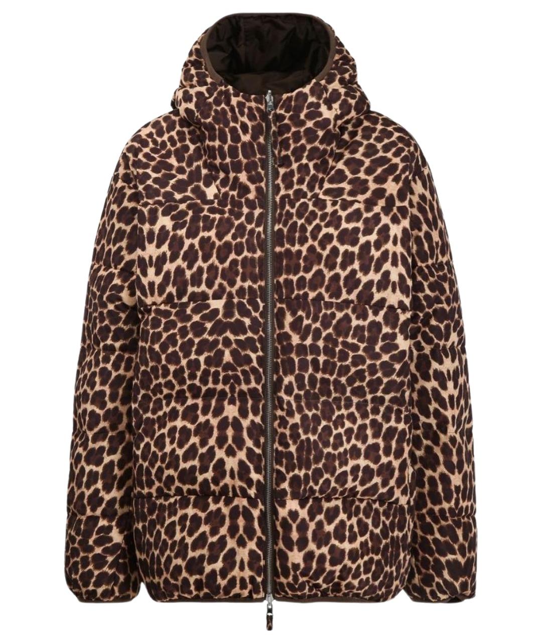 P.A.R.O.S.H. Коричневый полиэстеровый пуховик, фото 1