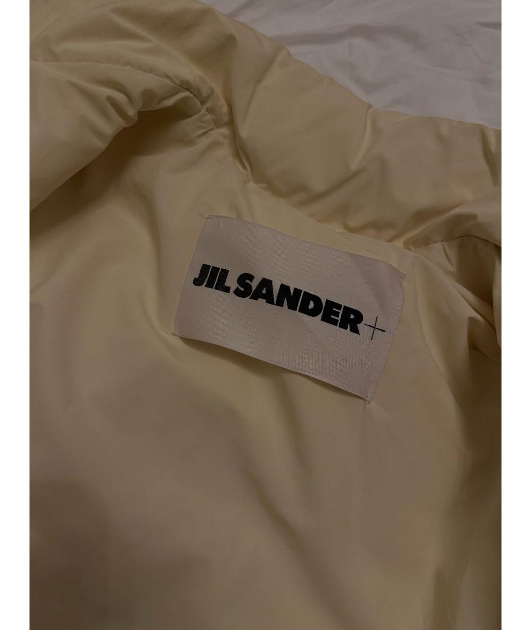 JIL SANDER Бежевый полиэстеровый пуховик, фото 3
