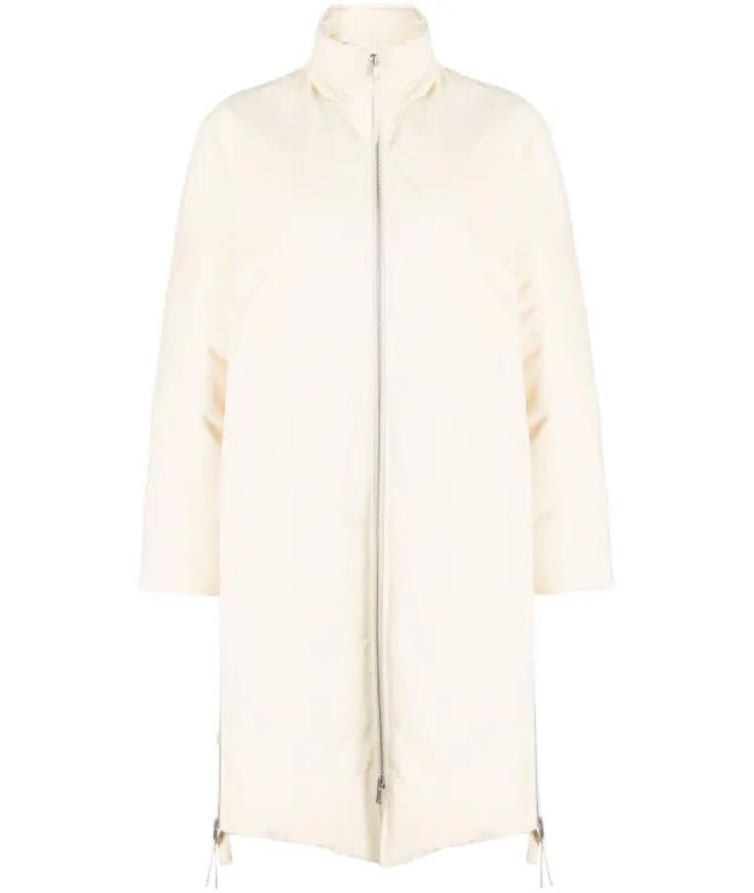 JIL SANDER Бежевый полиэстеровый пуховик, фото 9