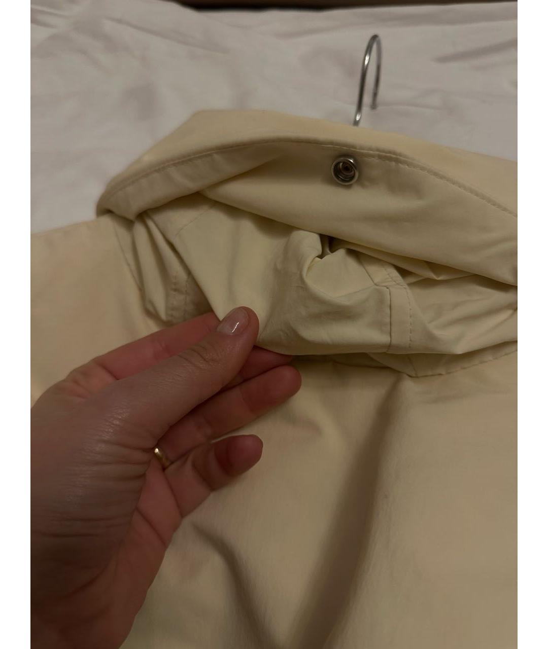 JIL SANDER Бежевый полиэстеровый пуховик, фото 6