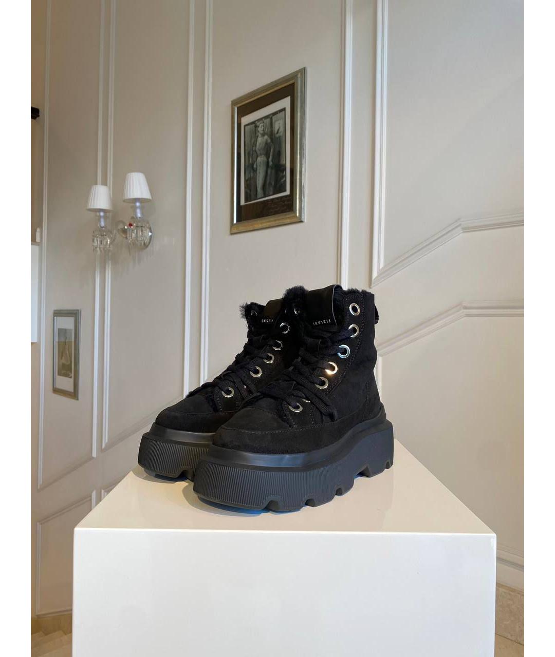 INUIKII Черные нубуковые ботинки, фото 2