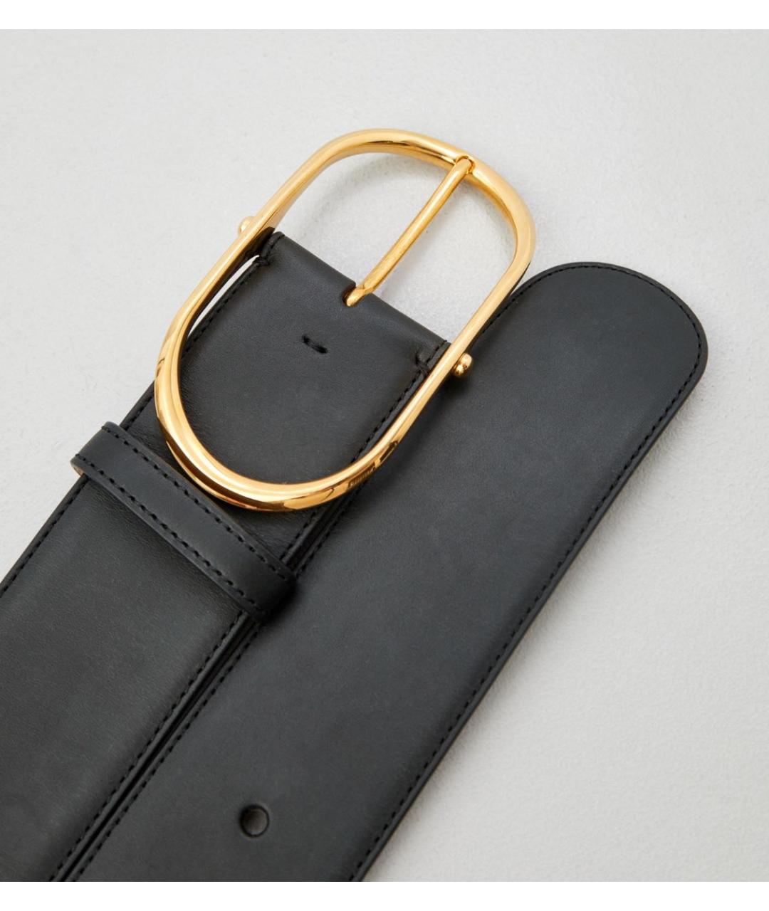 DOLCE&GABBANA Черный кожаный ремень, фото 2