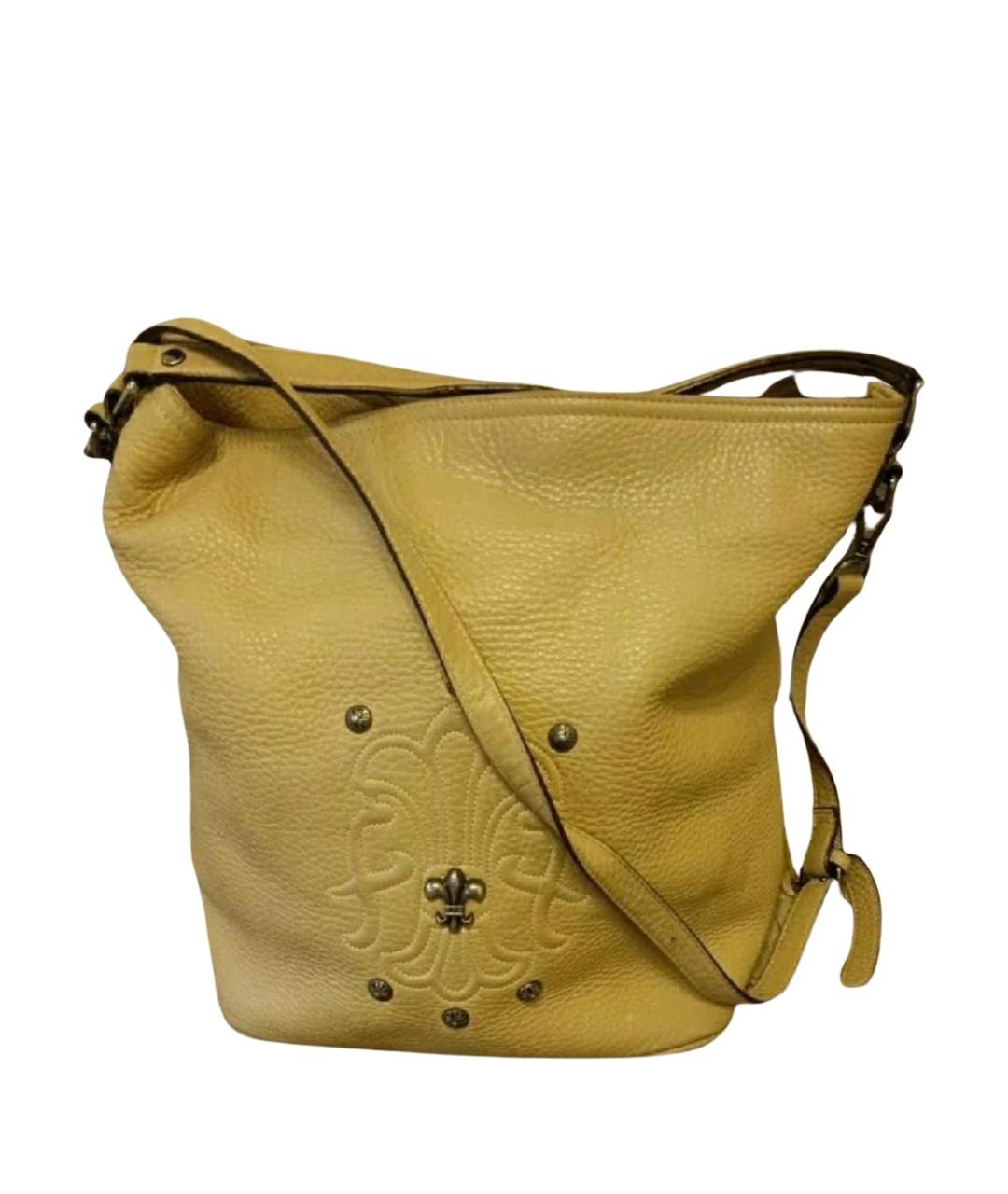 CHROME HEARTS Бежевая кожаная сумка через плечо, фото 1