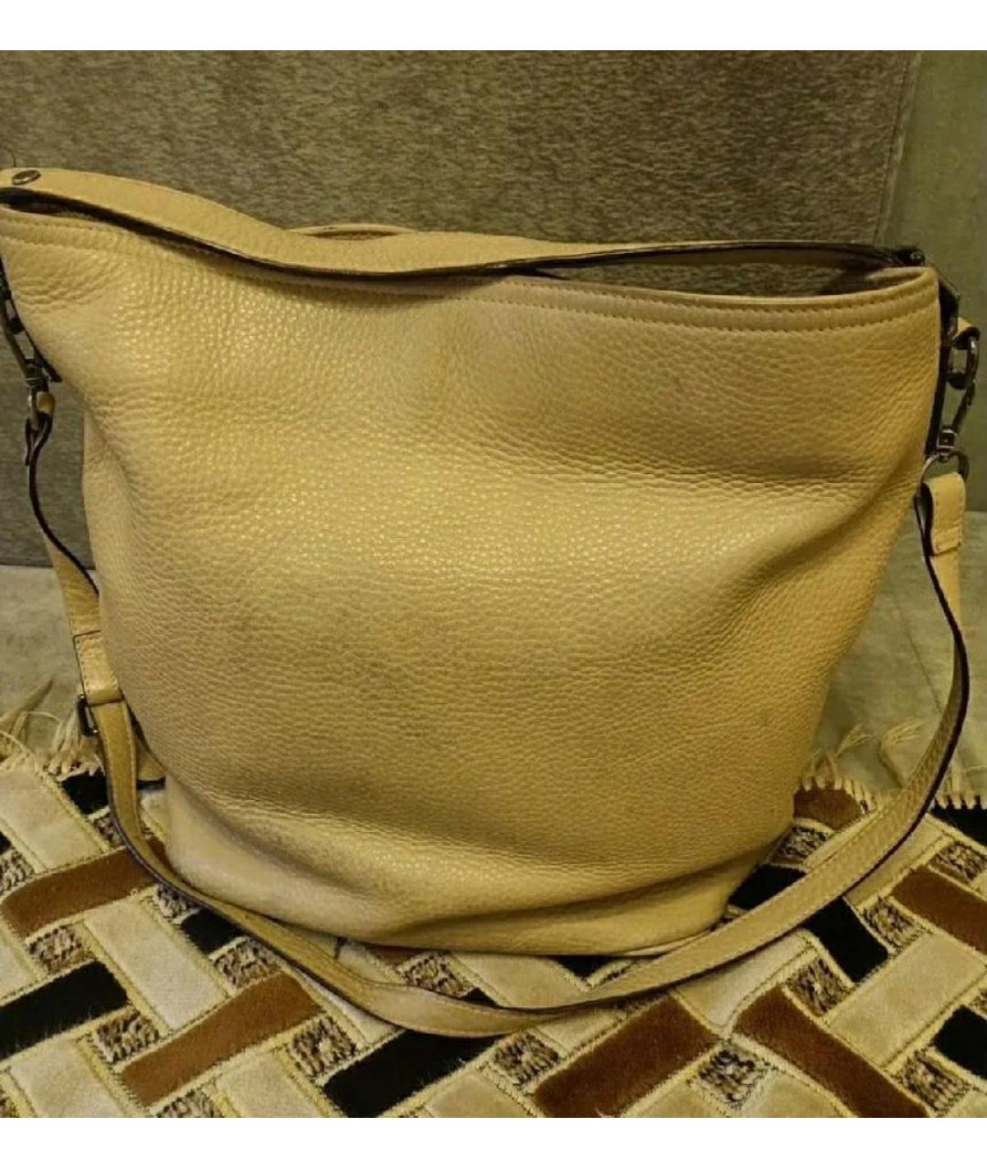 CHROME HEARTS Бежевая кожаная сумка через плечо, фото 2