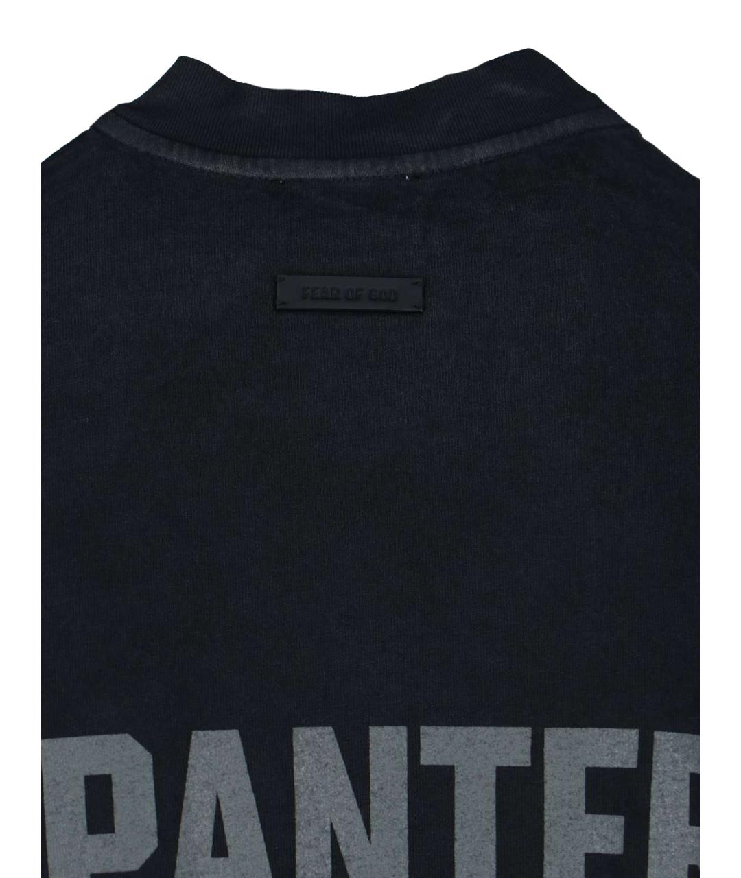 FEAR OF GOD Черная хлопковая футболка, фото 3