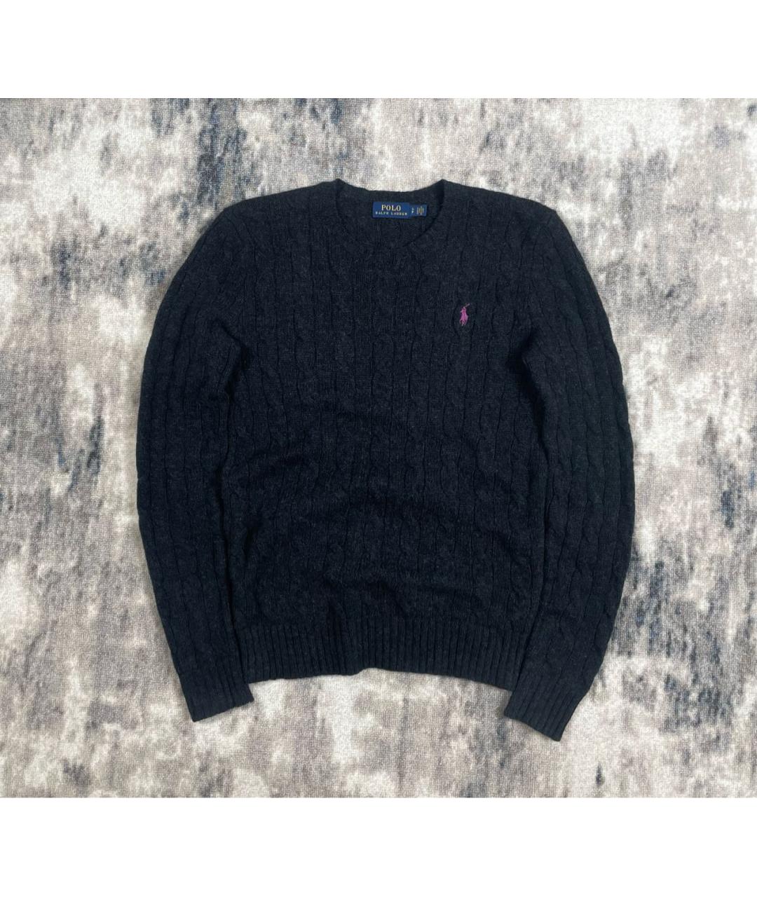 POLO RALPH LAUREN Антрацитовый шерстяной джемпер / свитер, фото 6