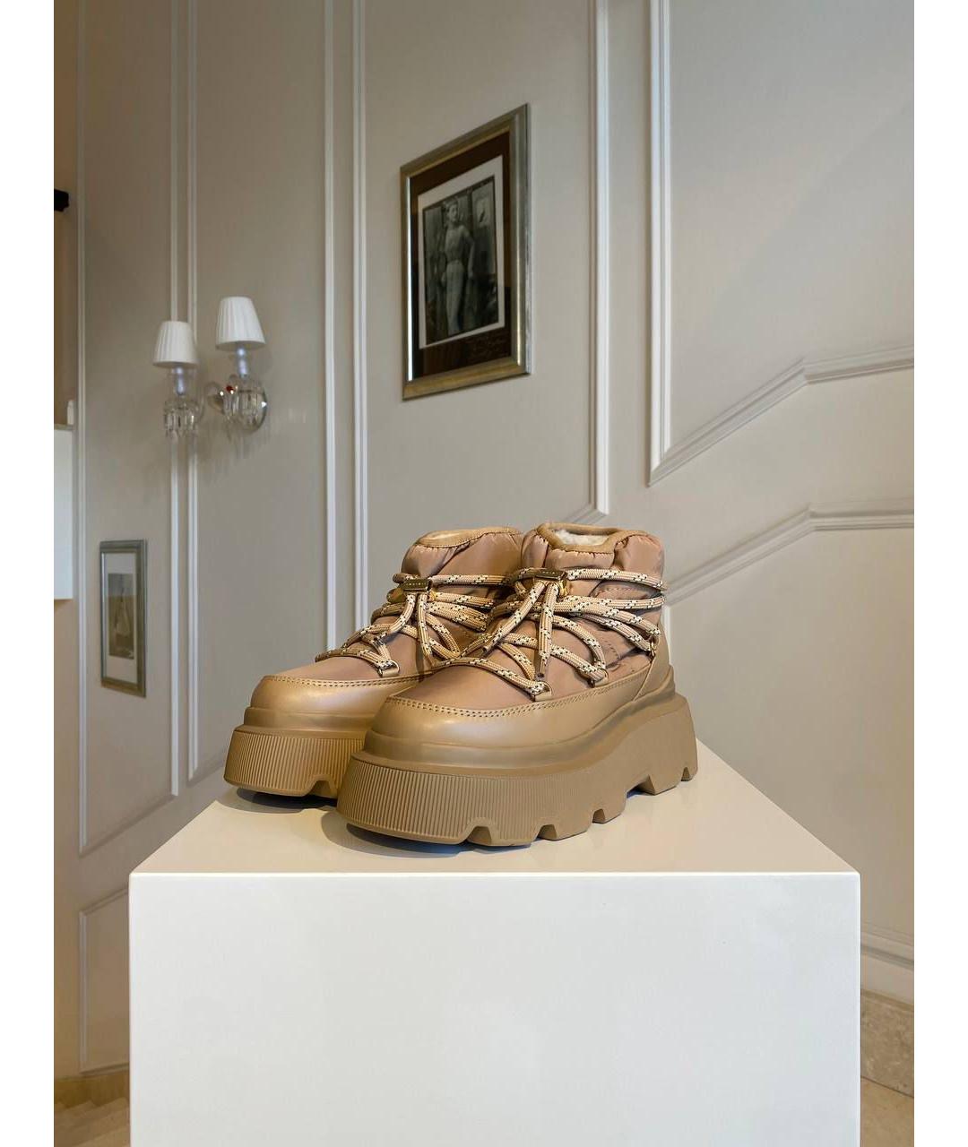 INUIKII Коричневые текстильные ботинки, фото 2