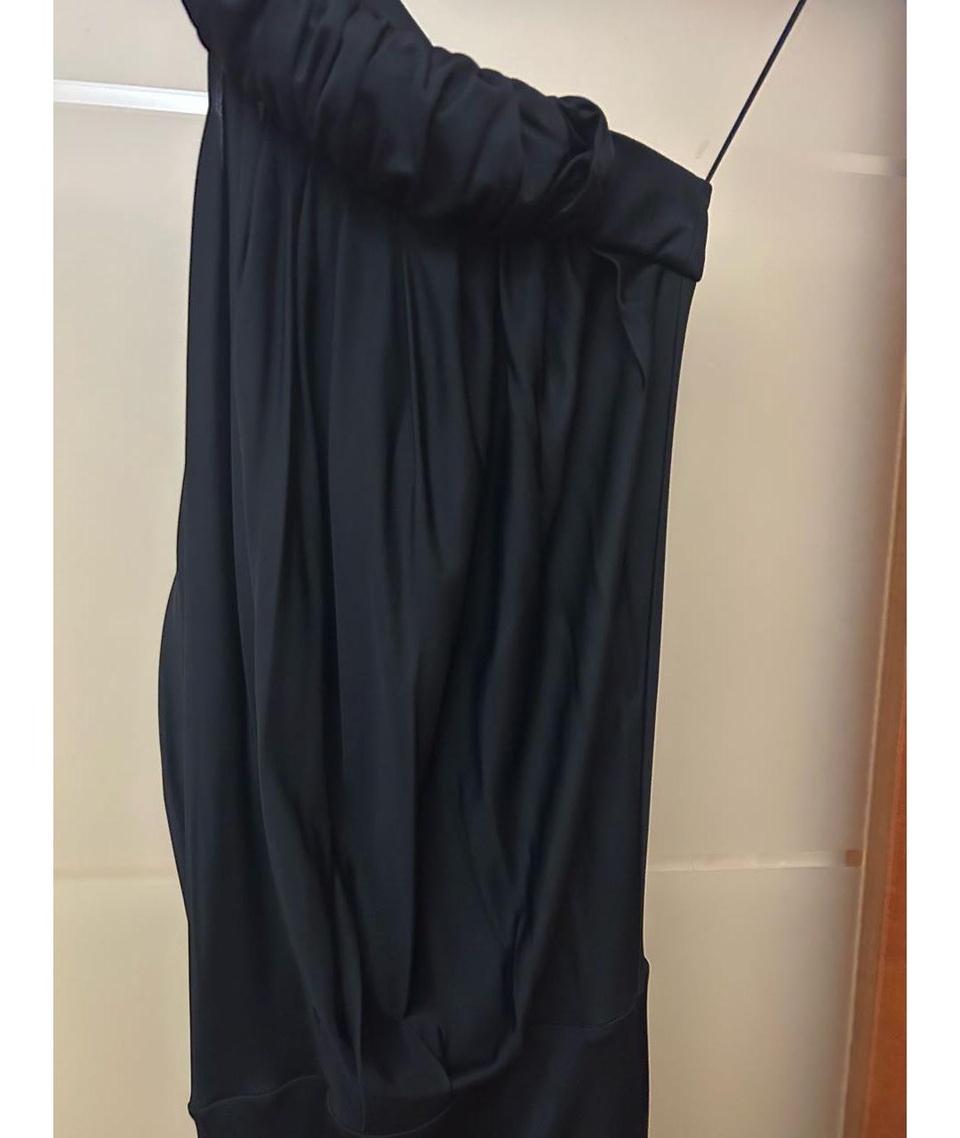 EMPORIO ARMANI Черное вискозное вечернее платье, фото 3