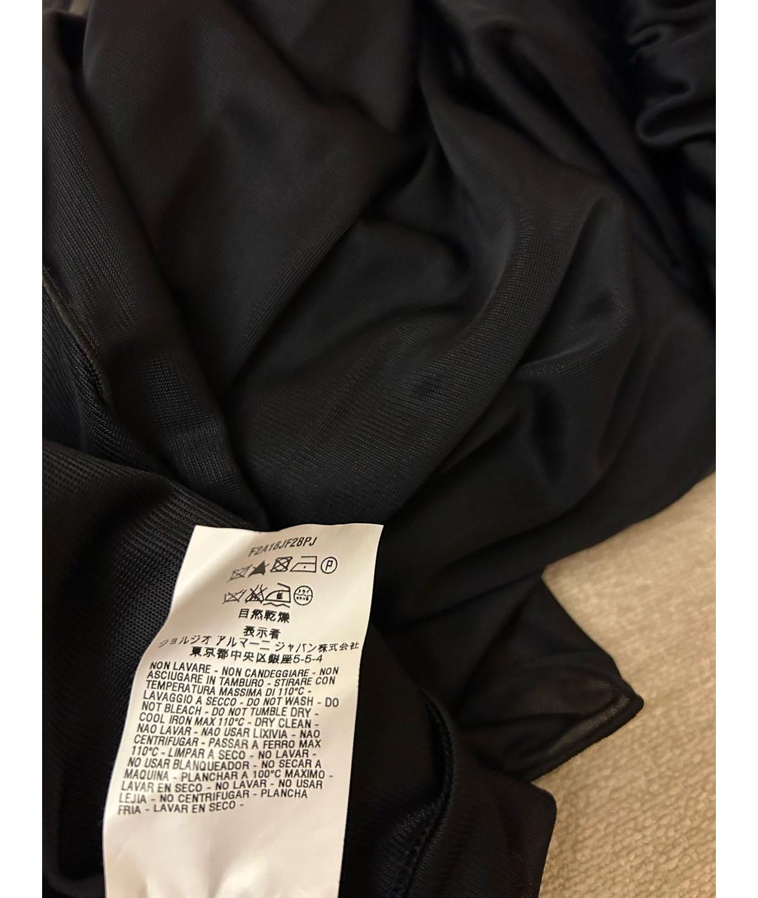 EMPORIO ARMANI Черное вискозное вечернее платье, фото 7