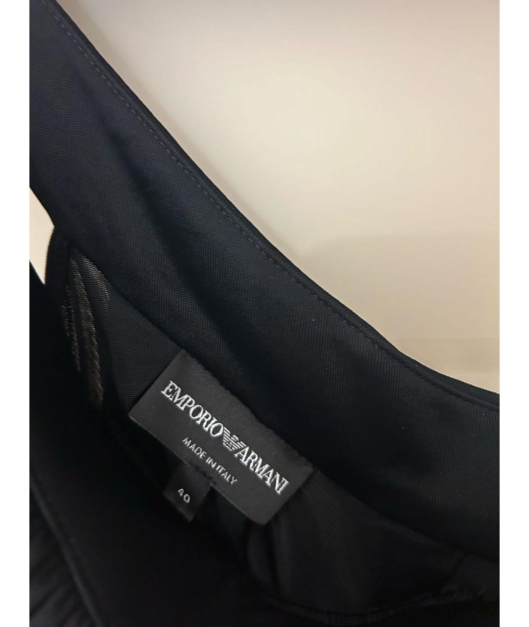 EMPORIO ARMANI Черное вискозное вечернее платье, фото 5