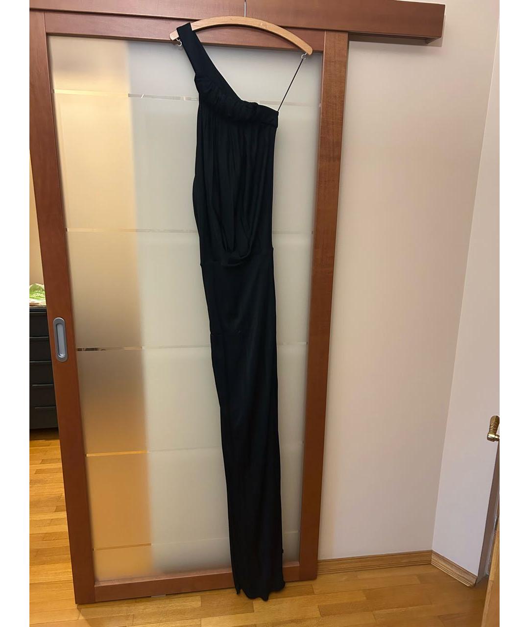 EMPORIO ARMANI Черное вискозное вечернее платье, фото 8
