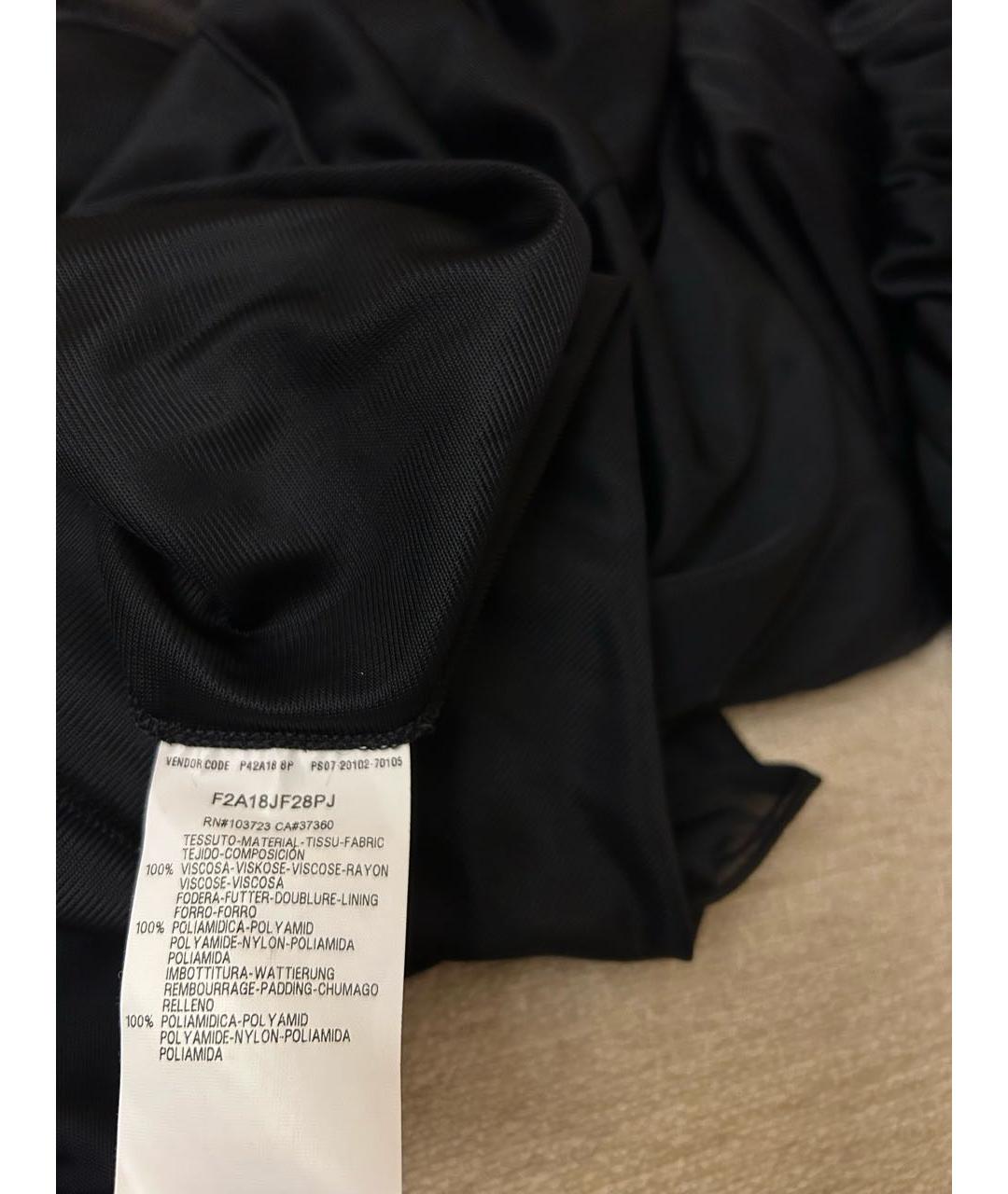 EMPORIO ARMANI Черное вискозное вечернее платье, фото 6