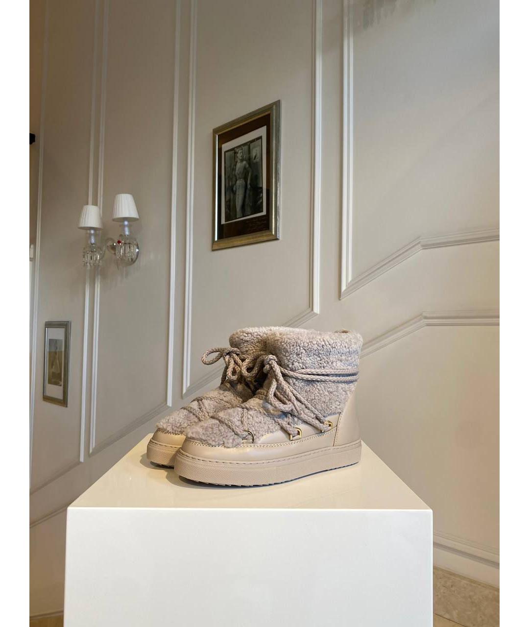 INUIKII Бежевые кожаные ботинки, фото 2