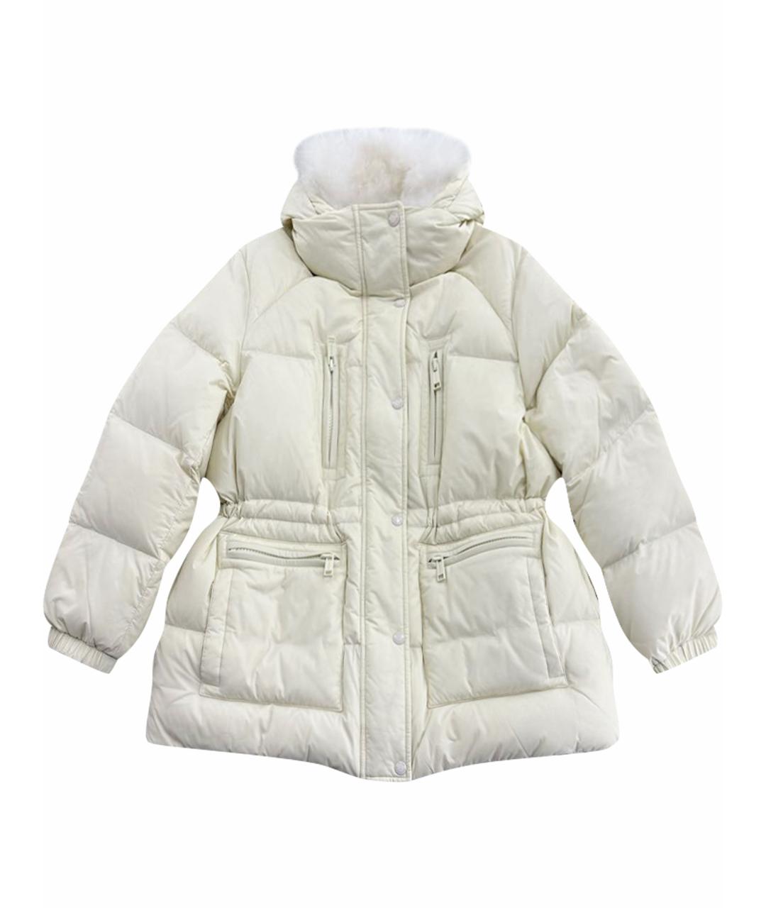 YVES SALOMON Бежевый полиамидовый пуховик, фото 1