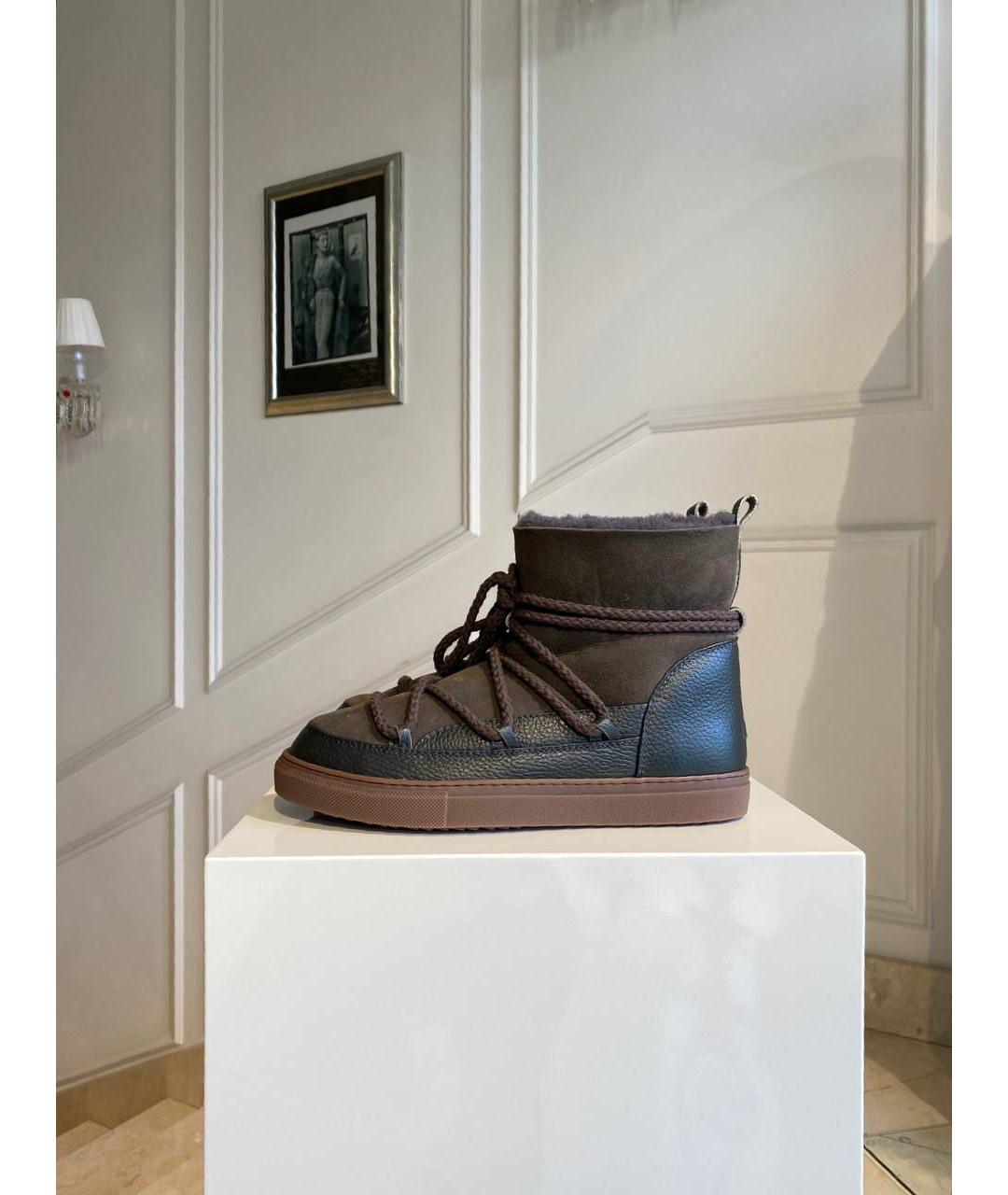 INUIKII Коричневые нубуковые ботинки, фото 3