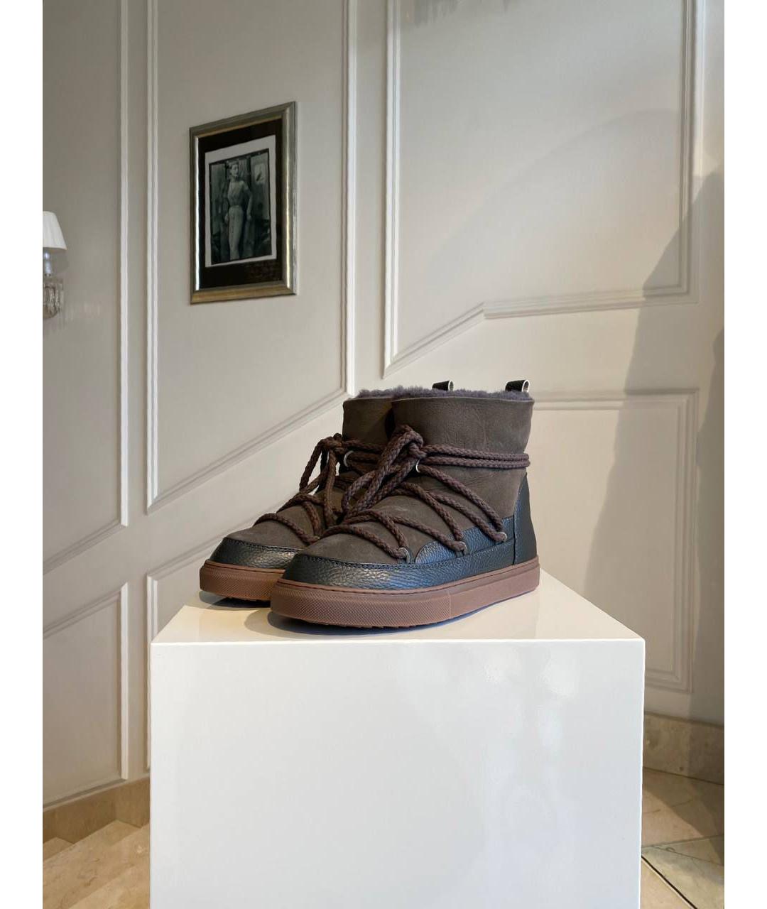 INUIKII Коричневые нубуковые ботинки, фото 2