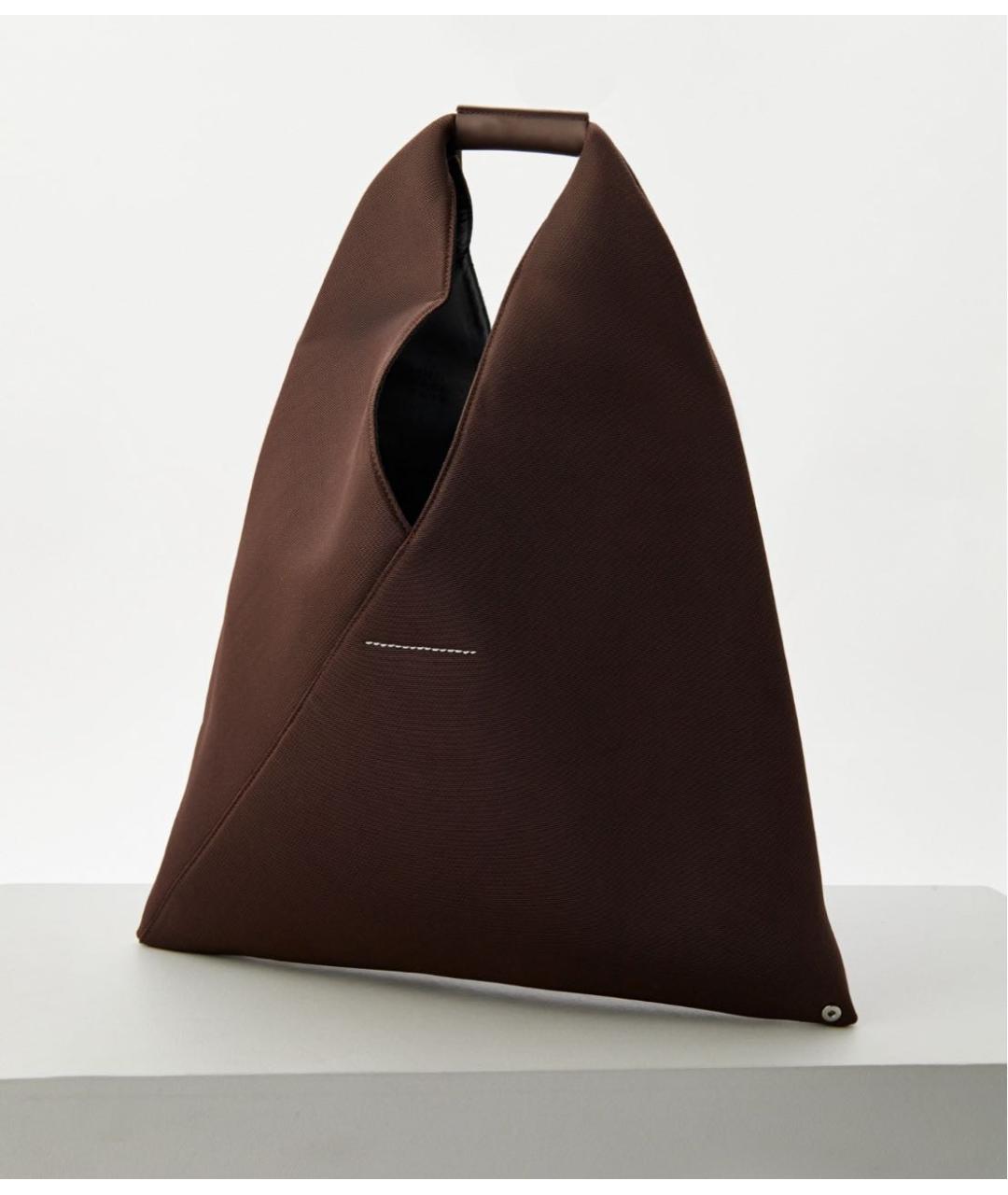 MM6 MAISON MARGIELA Коричневая тканевая сумка через плечо, фото 2