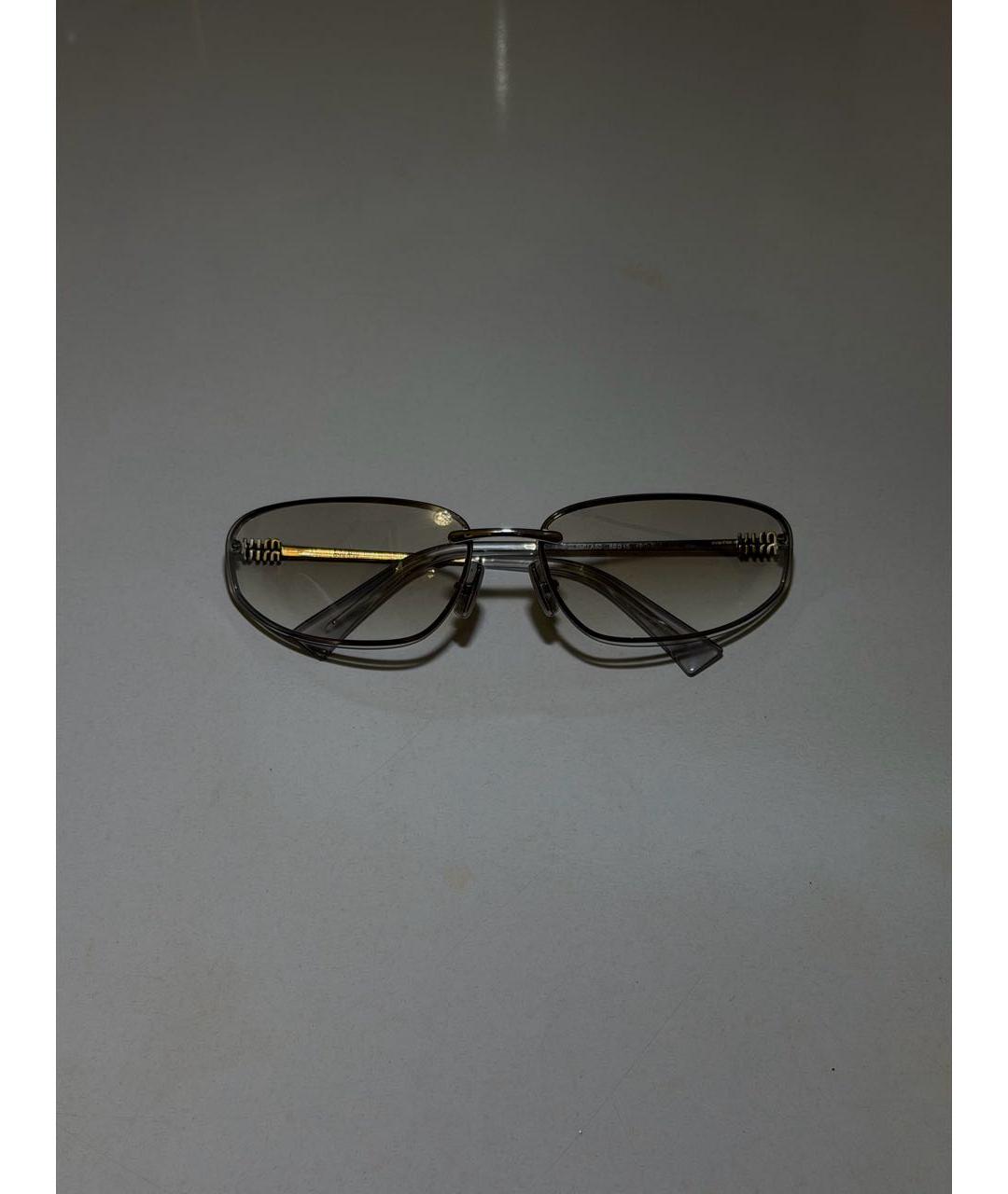 MIU MIU Серебряные металлические солнцезащитные очки, фото 6