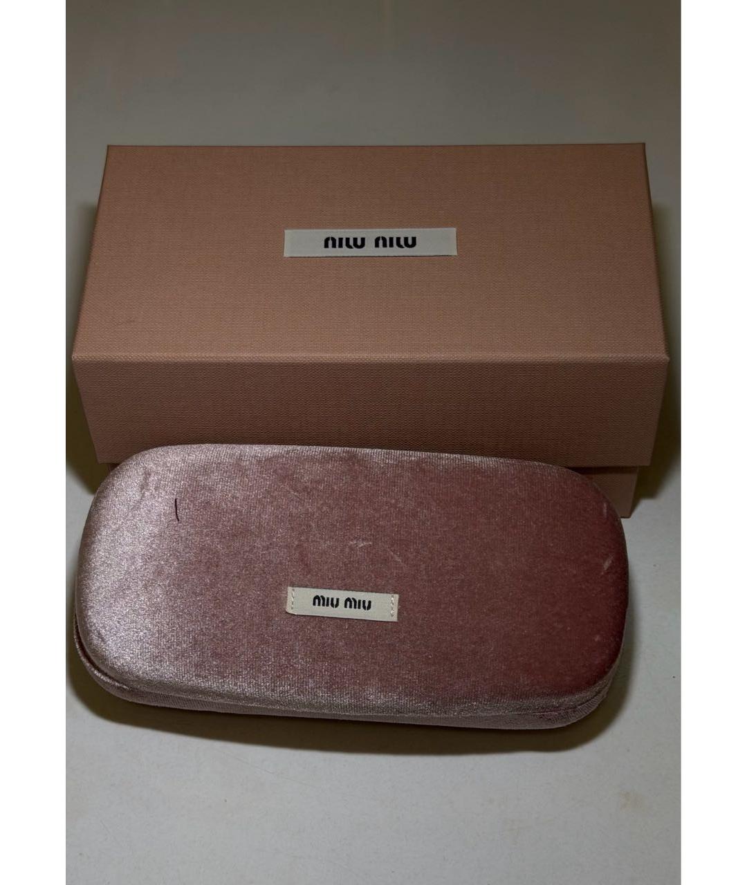 MIU MIU Серебряные металлические солнцезащитные очки, фото 5