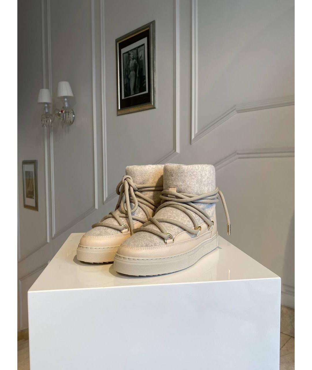 INUIKII Бежевые нубуковые ботинки, фото 2