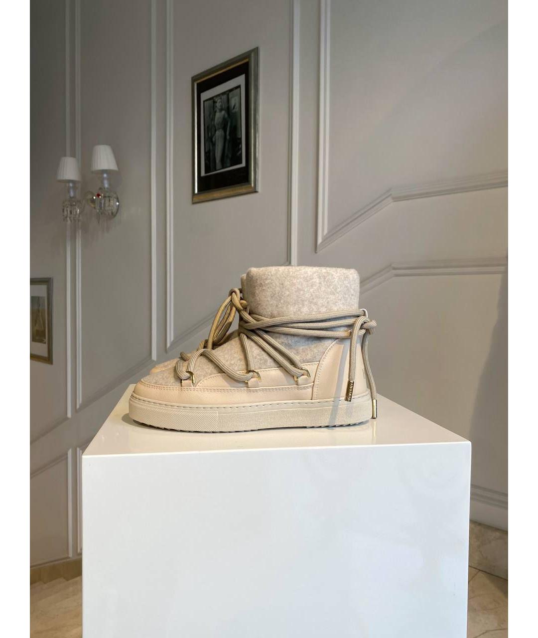 INUIKII Бежевые нубуковые ботинки, фото 3