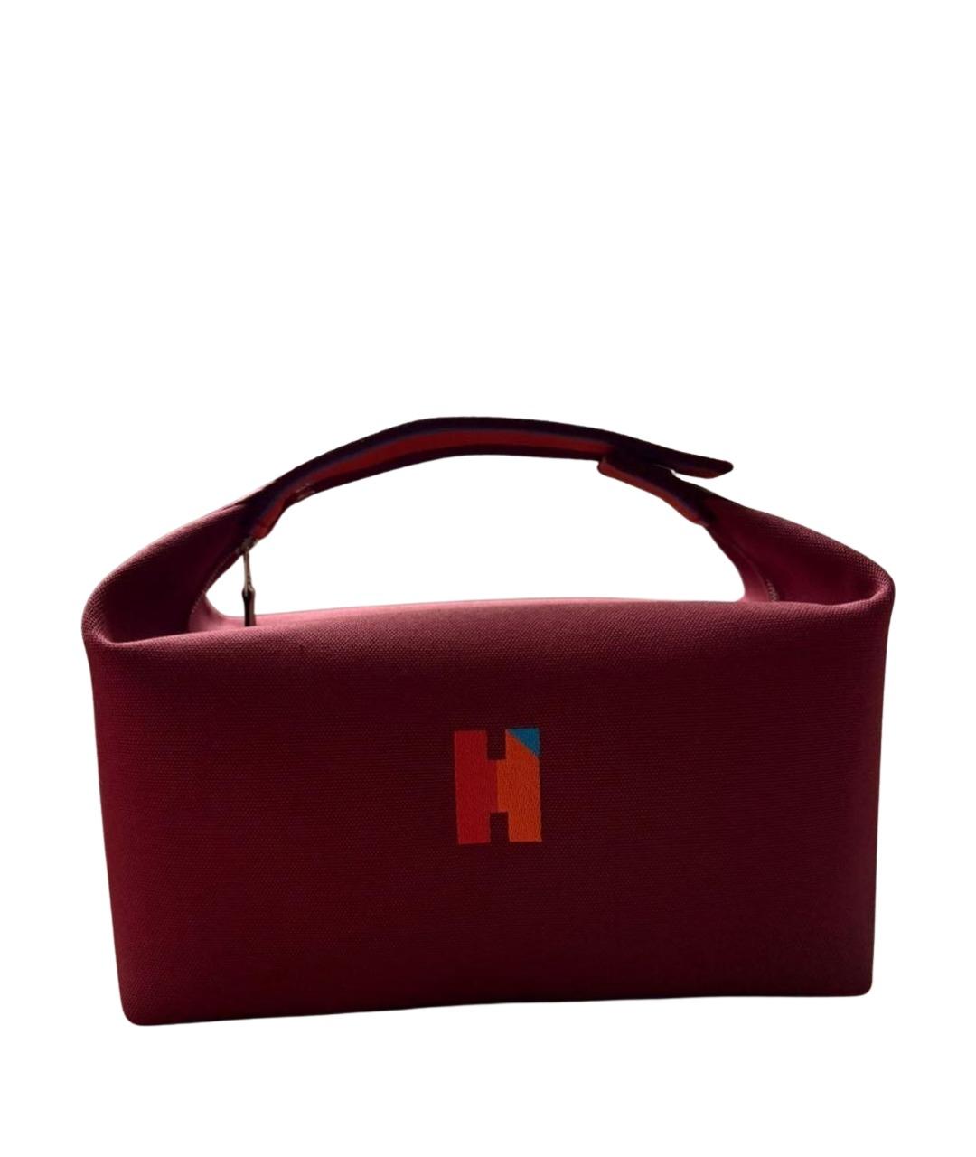 HERMES Красная тканевая косметичка, фото 1
