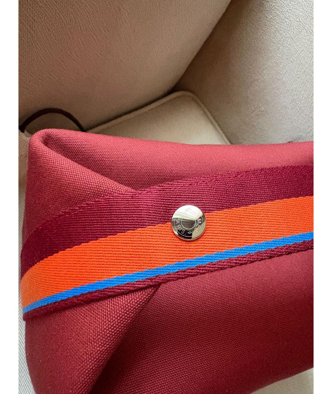 HERMES Красная тканевая косметичка, фото 4