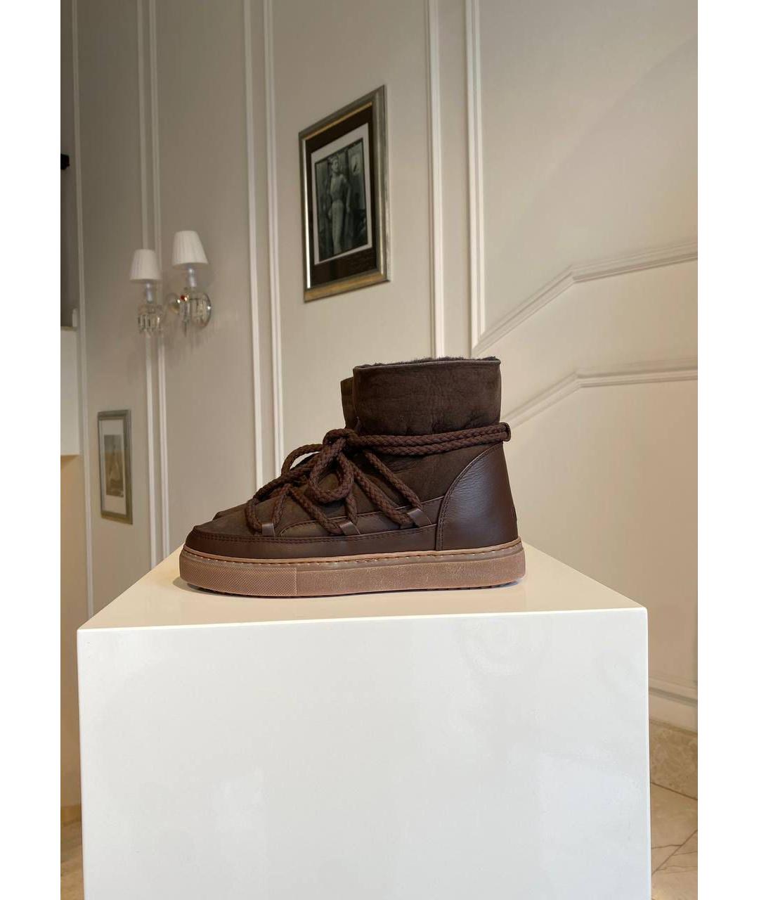 INUIKII Коричневые нубуковые ботинки, фото 3