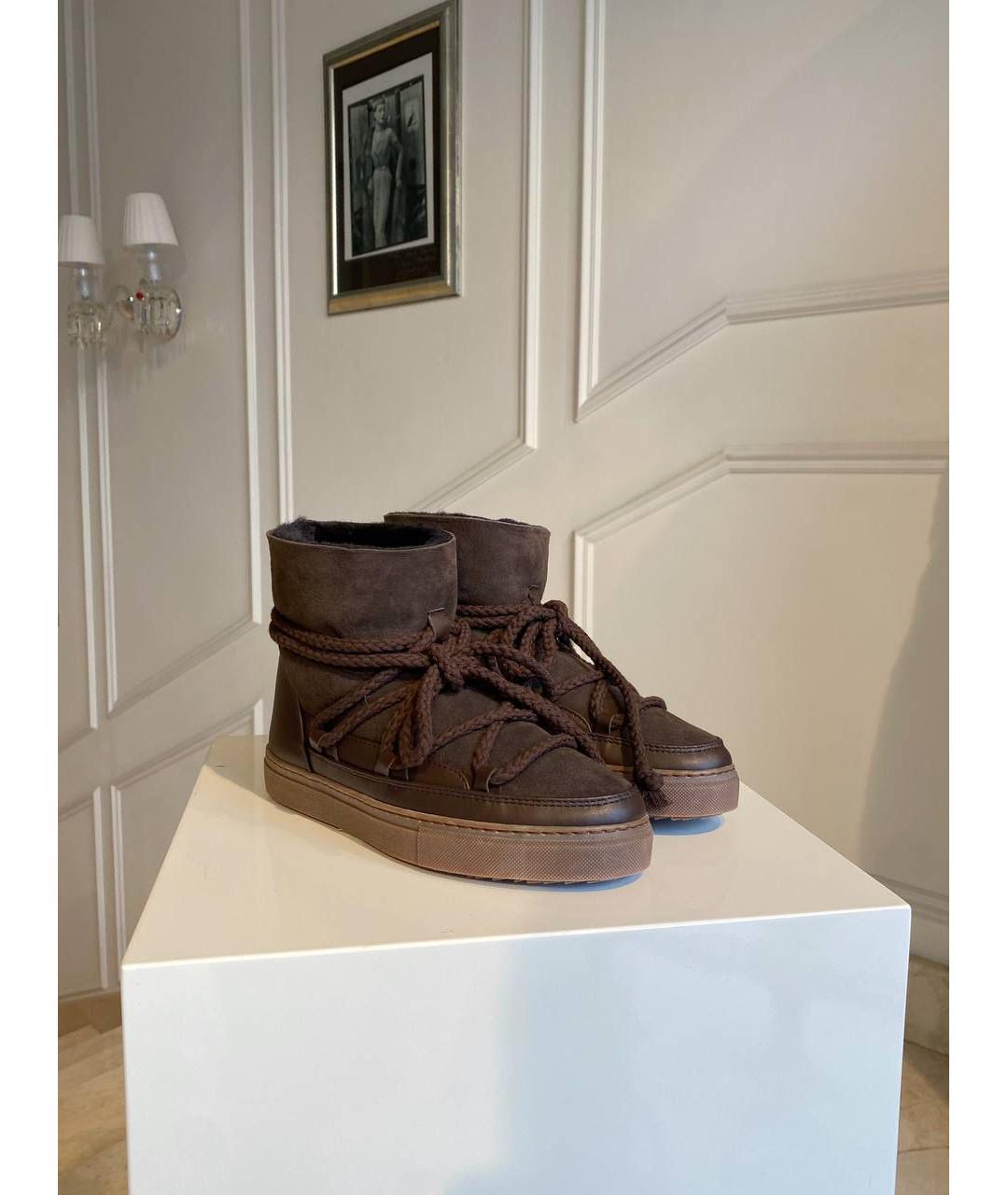 INUIKII Коричневые нубуковые ботинки, фото 2
